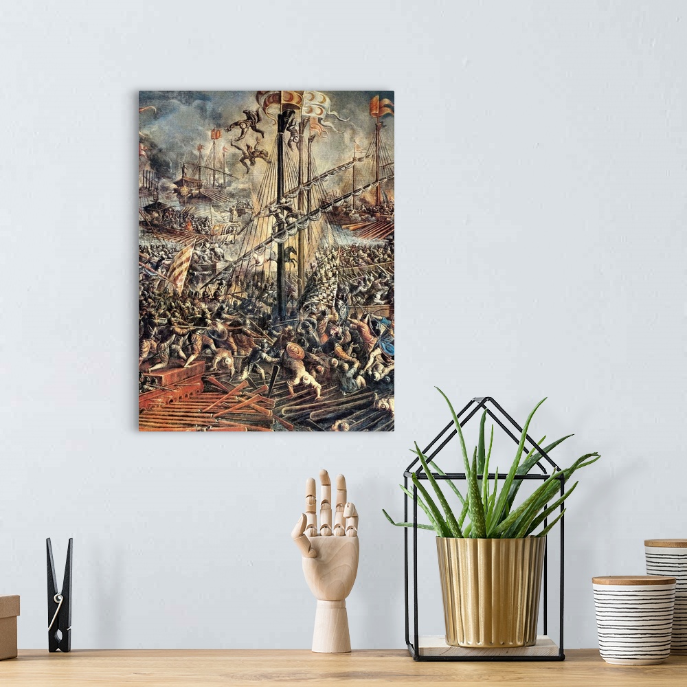 A bohemian room featuring The Battle of Lepanto
