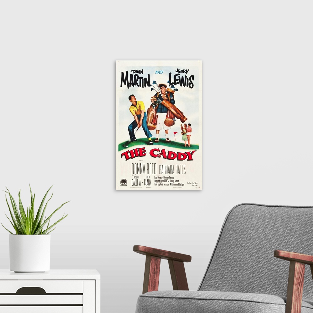 A modern room featuring The Caddy - Vintage Movie Poster