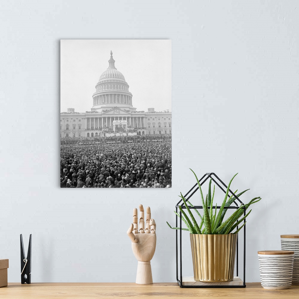 A bohemian room featuring The Capitol and crowd at the March 4, 1925 inauguration of President Calvin Coolidge.