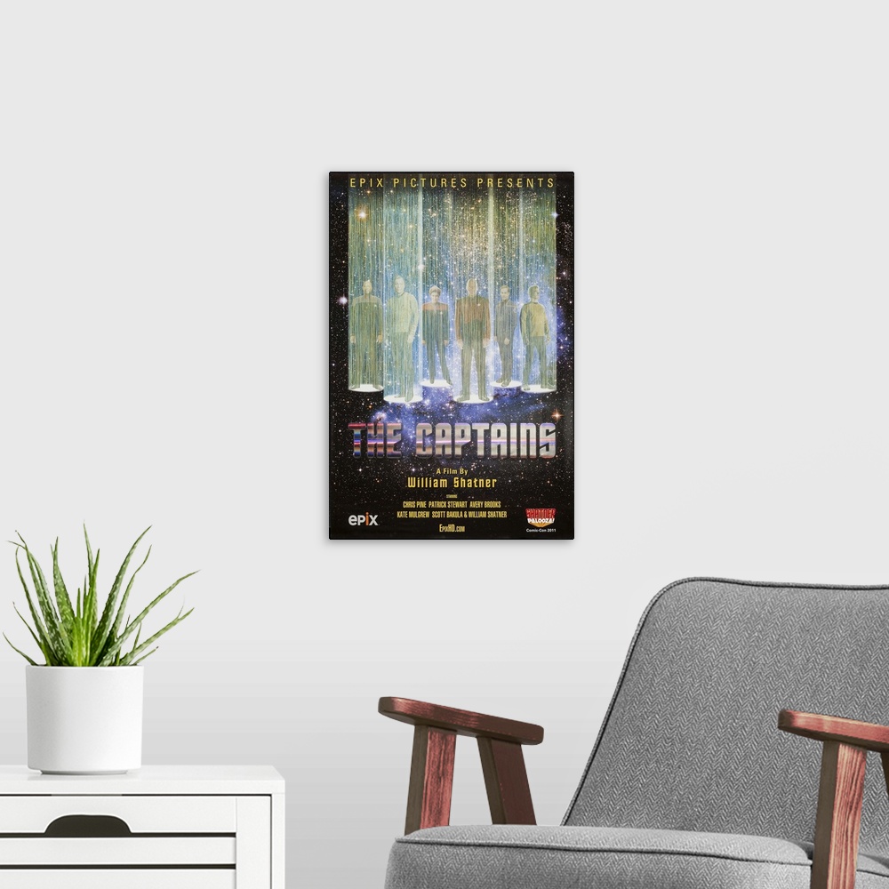 A modern room featuring The Captains - Movie Poster