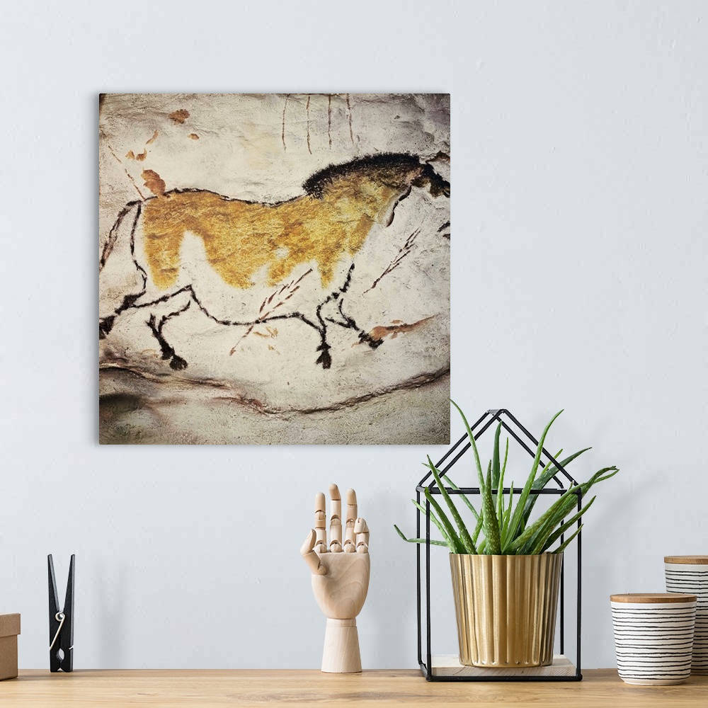 A bohemian room featuring The Cave of Lascaux. Horses. Magdalenian. France