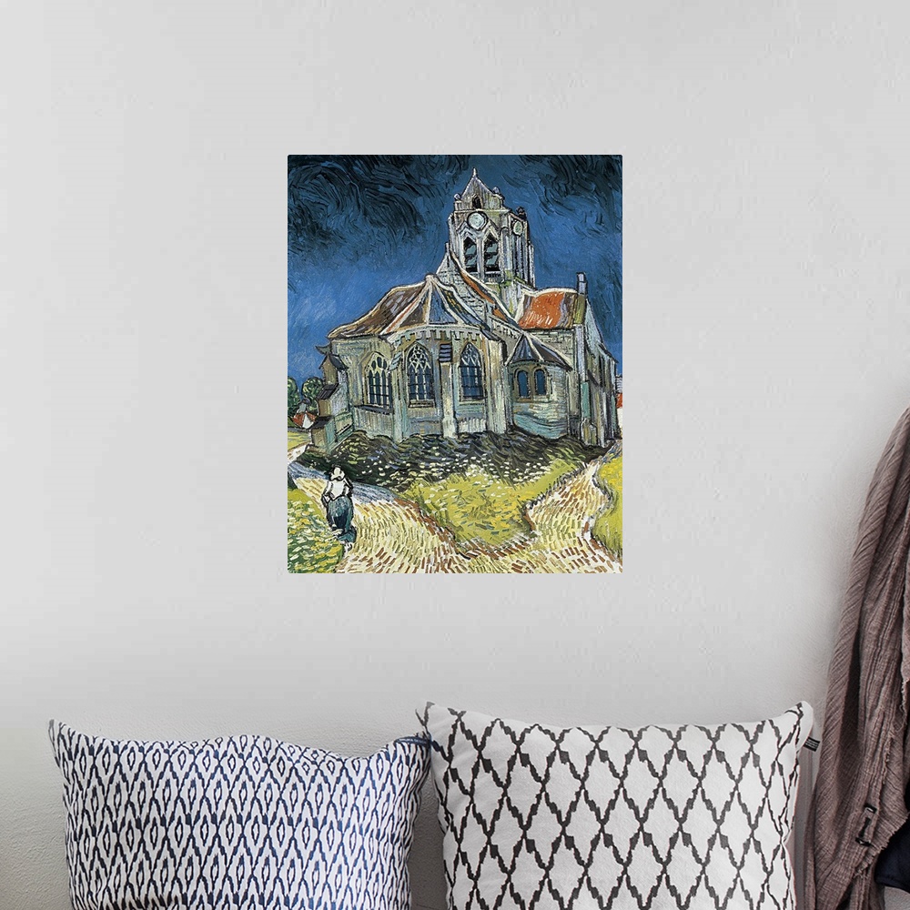 A bohemian room featuring The Church at Auvers-sur-Oise