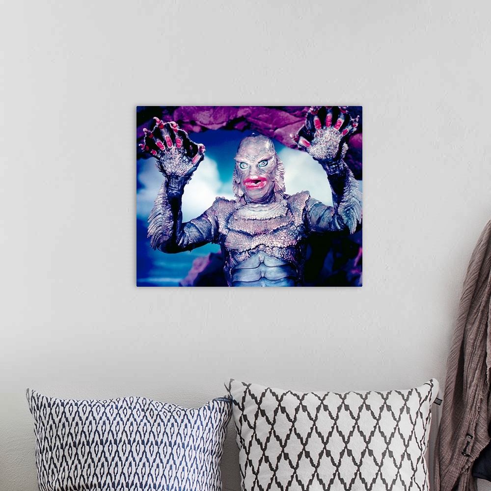 A bohemian room featuring The Creature From The Black Lagoon - Promotional Poster