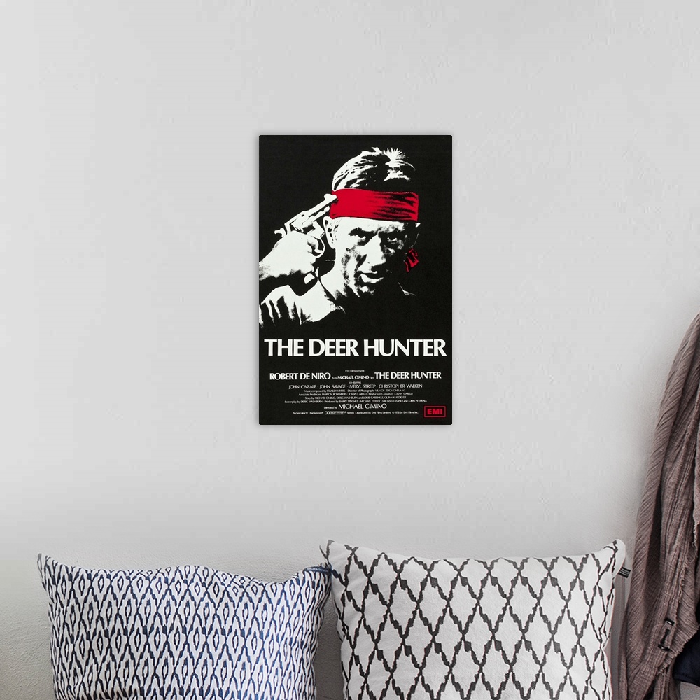 A bohemian room featuring The Deer Hunter - Movie Poster