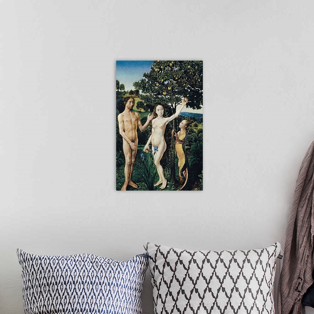 A bohemian room featuring The Fall of Man and the Lamentation