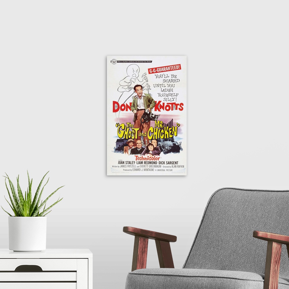 A modern room featuring The Ghost And Mr. Chicken - Vintage Movie Poster
