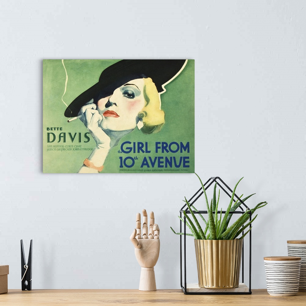 A bohemian room featuring The Girl From 10th Avenue - Vintage Movie Poster