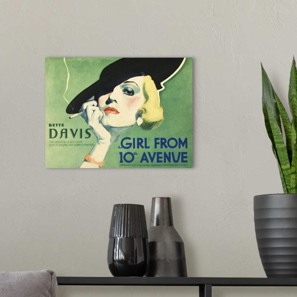A modern room featuring The Girl From 10th Avenue - Vintage Movie Poster