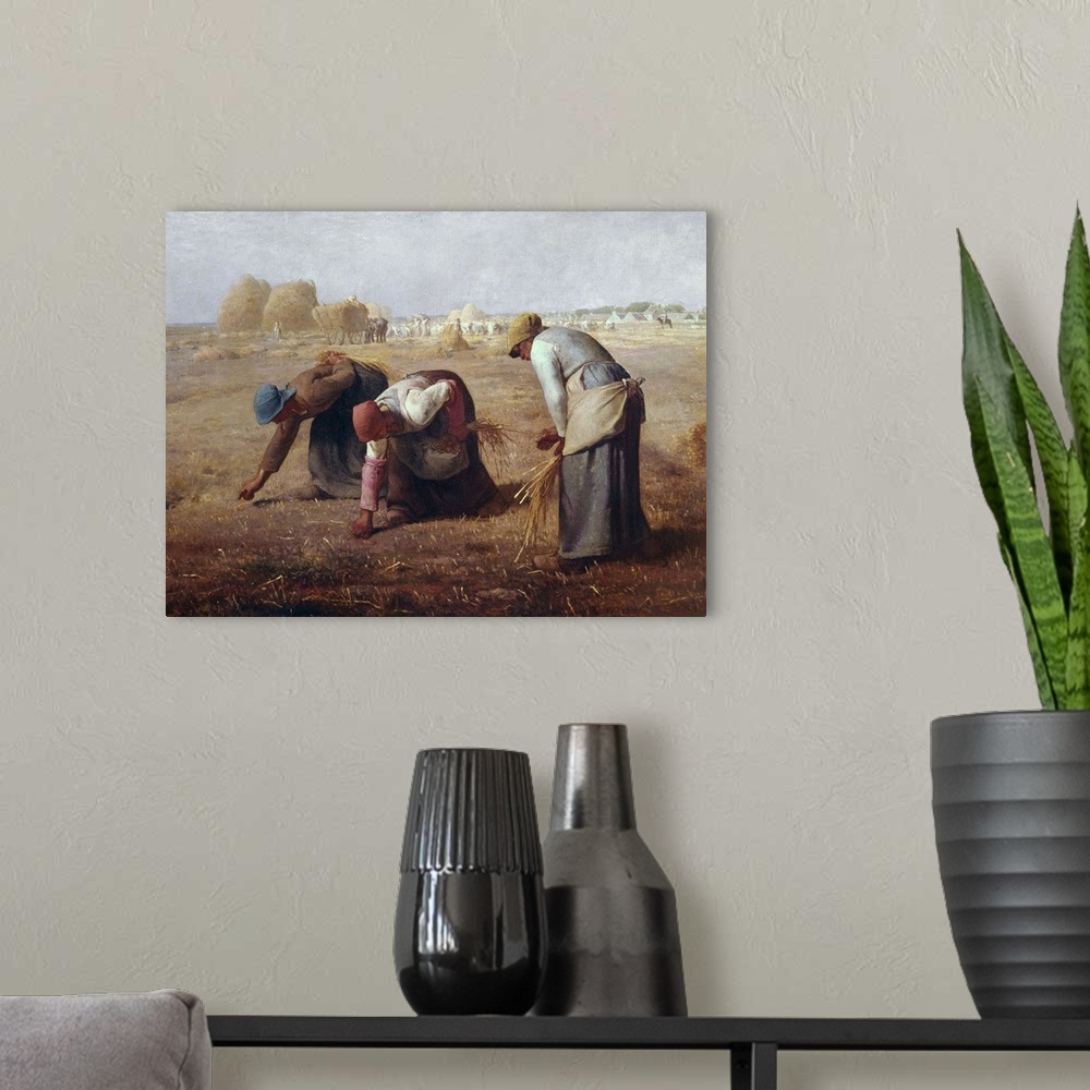 A modern room featuring The Gleaners