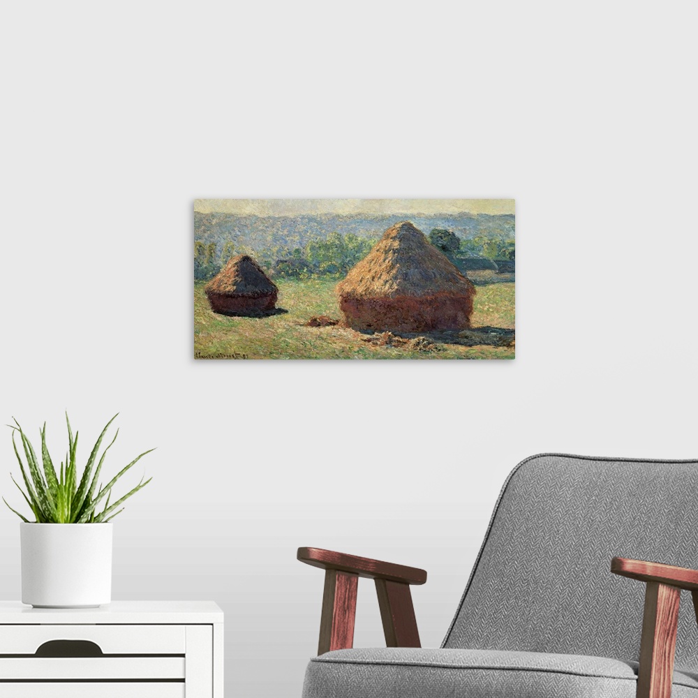 A modern room featuring The Haystacks