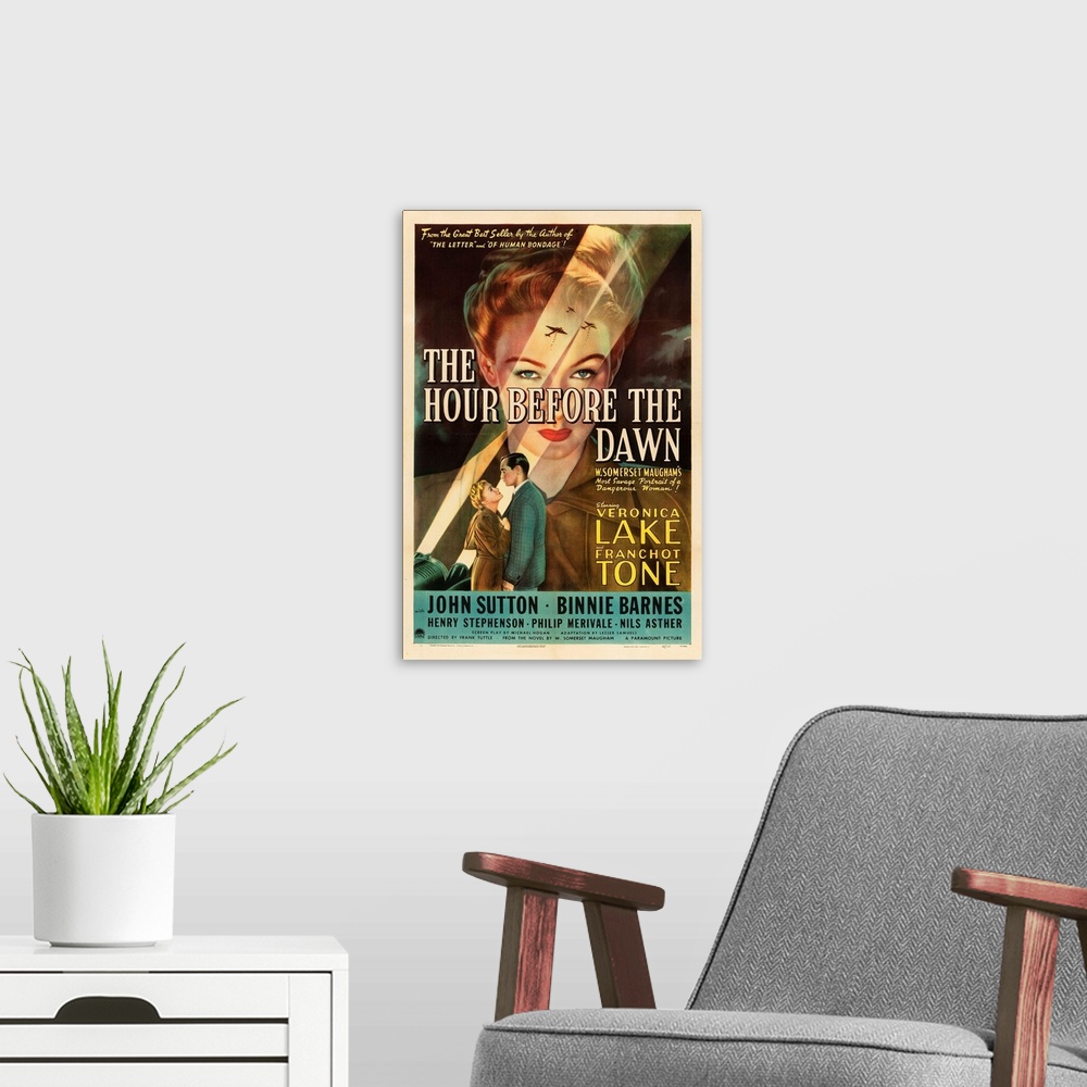 A modern room featuring The Hour Before The Dawn - Vintage Movie Poster