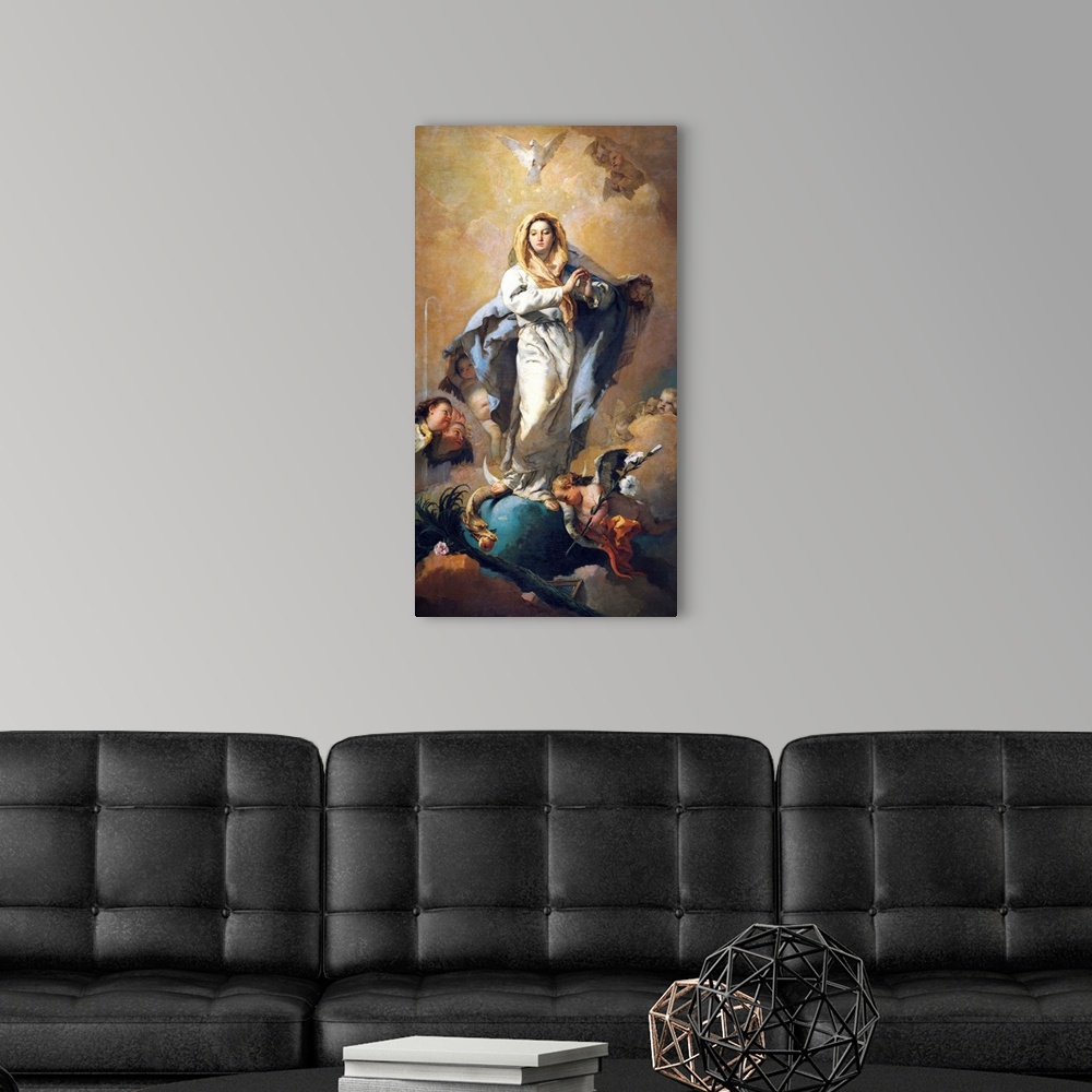 A modern room featuring TIEPOLO, Giovanni Battista (1696-1770). The Immaculate Conception. 1767 - 1769. The Immaculate wi...