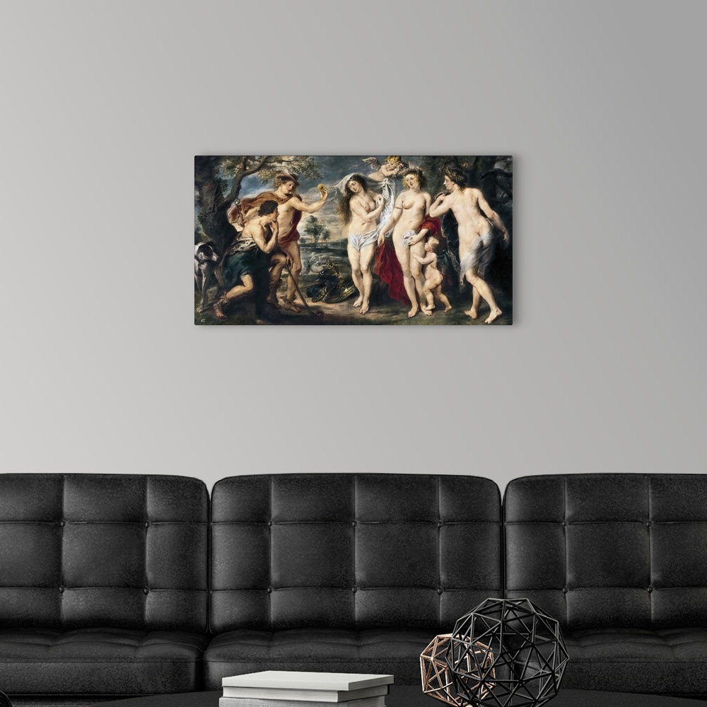 A modern room featuring The Judgement of Paris