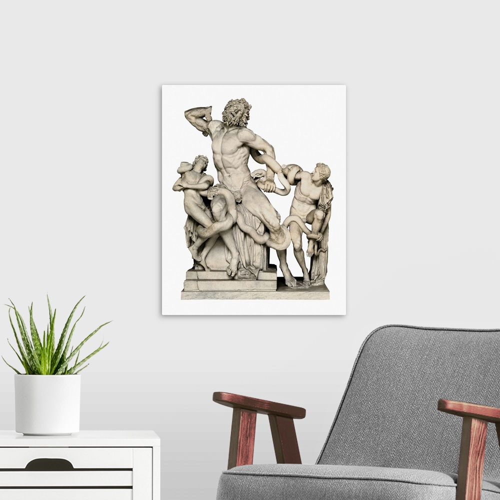 A modern room featuring The Laocoon Trio