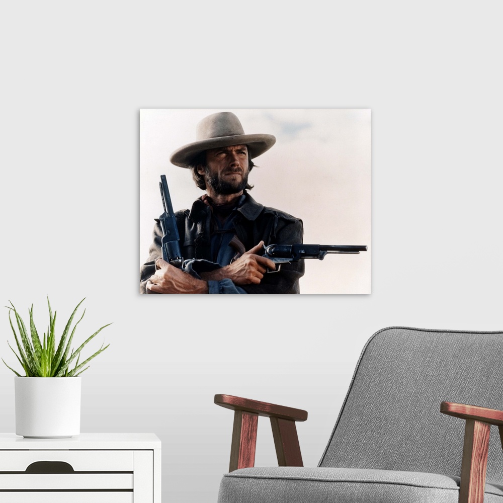 A modern room featuring The Outlaw Josey Wales, Clint Eastwood, 1976.