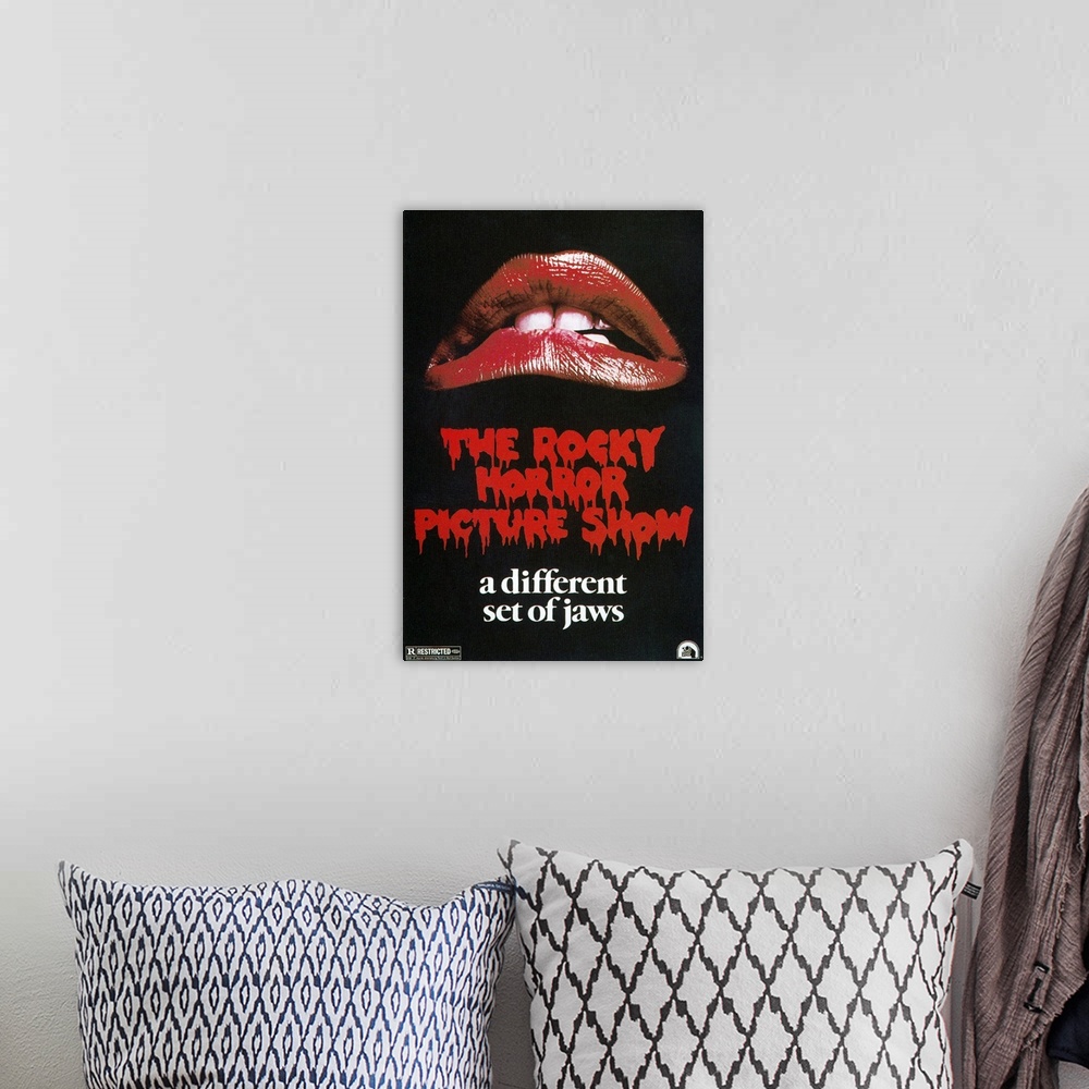 A bohemian room featuring ROCKY HORROR PICTURE SHOW, movie poster, 1975