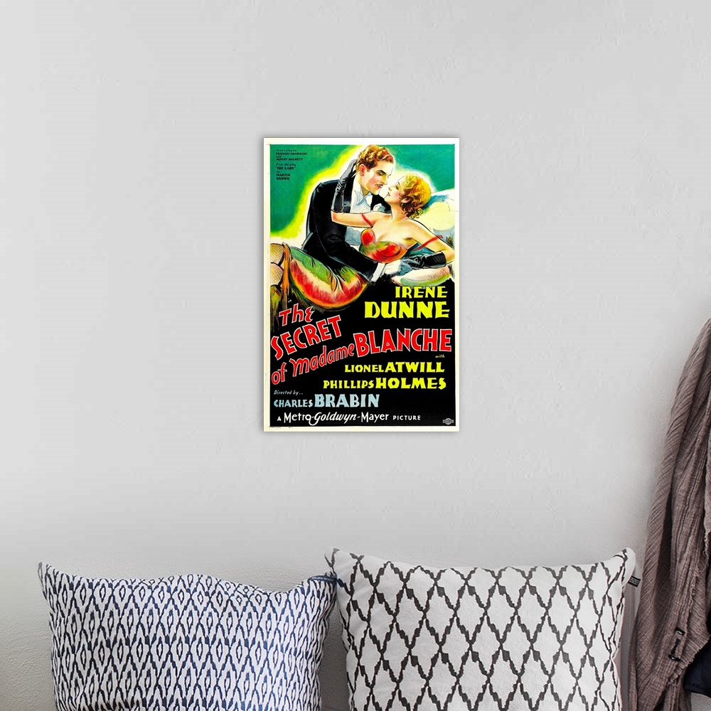 A bohemian room featuring The Secret Of Madame Blanche - Vintage Movie Poster