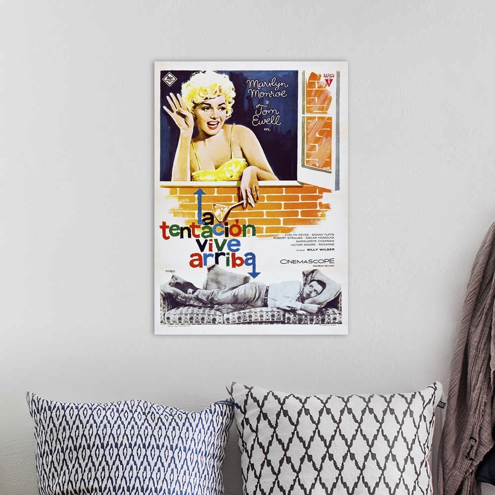 A bohemian room featuring The Seven Year Itch - Vintage Movie Poster (Italian)