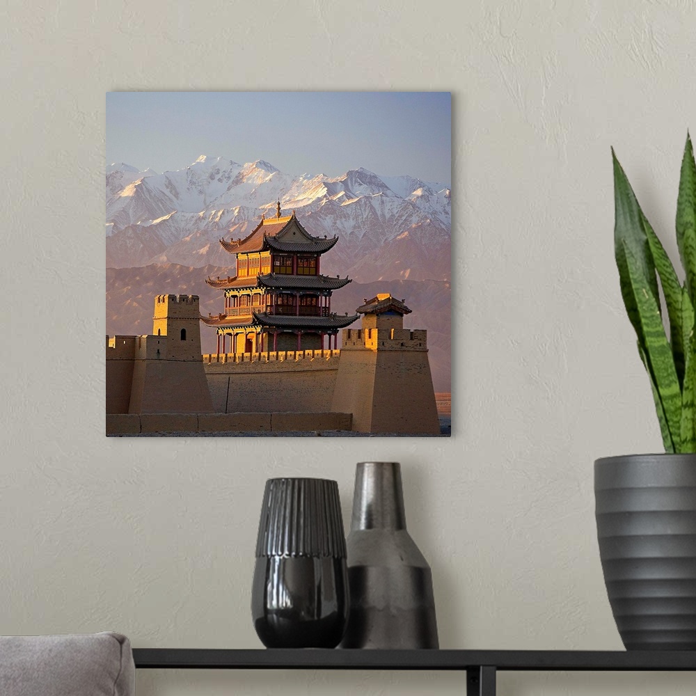A modern room featuring The Silk Road, Gobi Desert. Jiayuguan, China