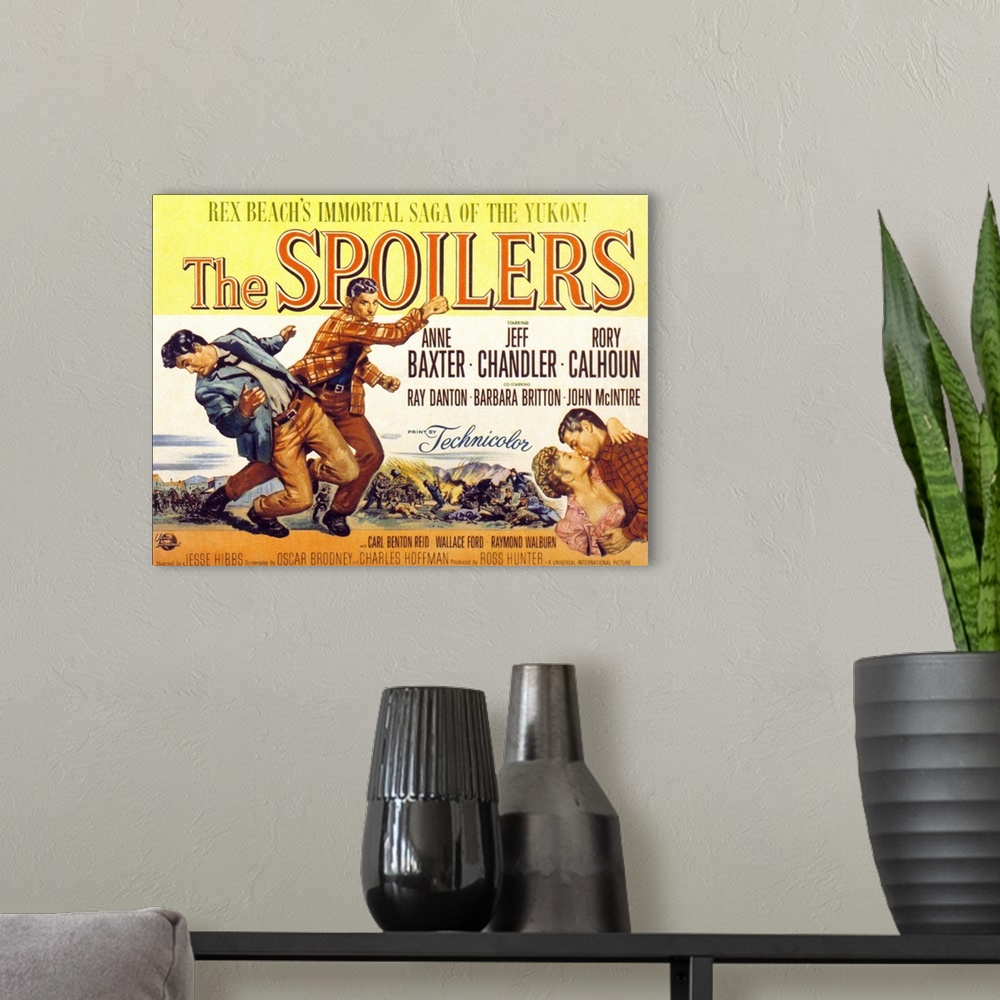 A modern room featuring The Spoilers - Movie Poster