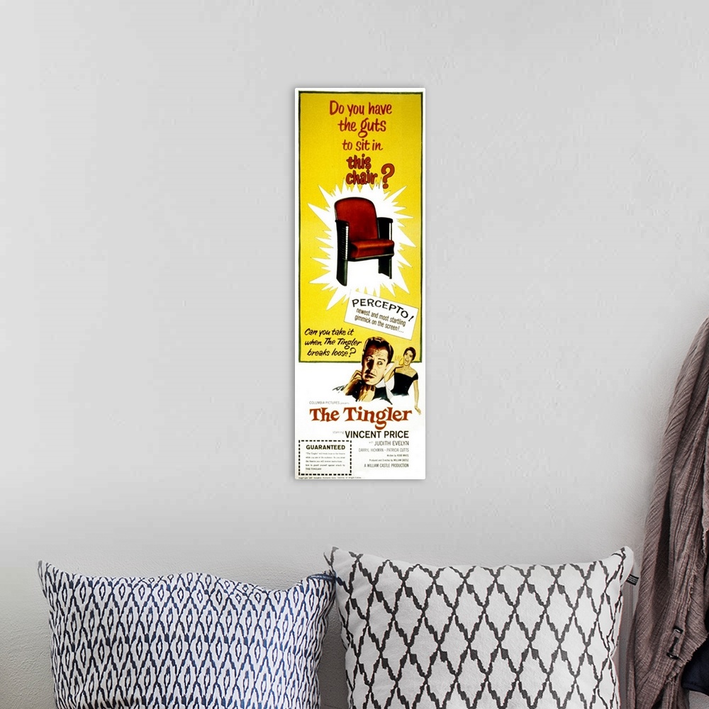 A bohemian room featuring The Tingler - Movie Poster