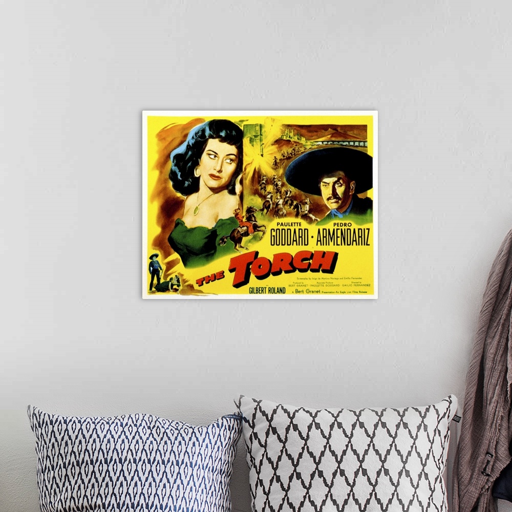 A bohemian room featuring The Torch - Movie Poster