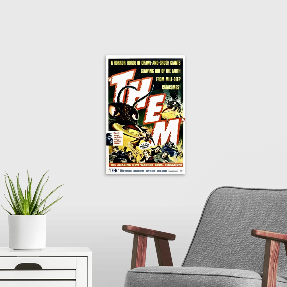 A modern room featuring Them - Movie Poster