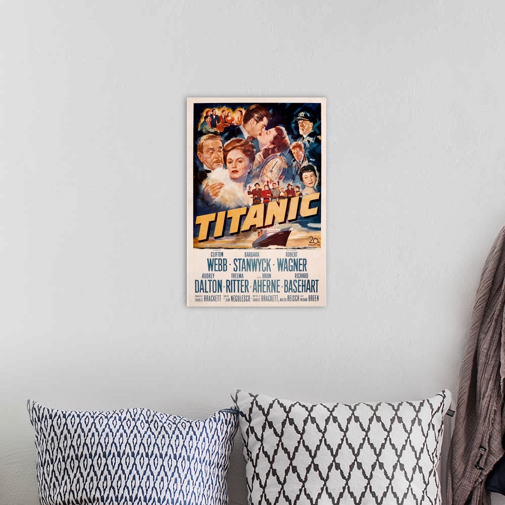 A bohemian room featuring Titanic - Movie Poster