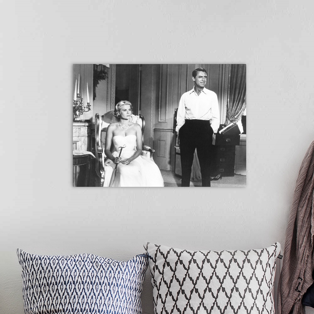 A bohemian room featuring To Catch A Thief, From Left: Grace Kelly, Cary Grant, 1955.