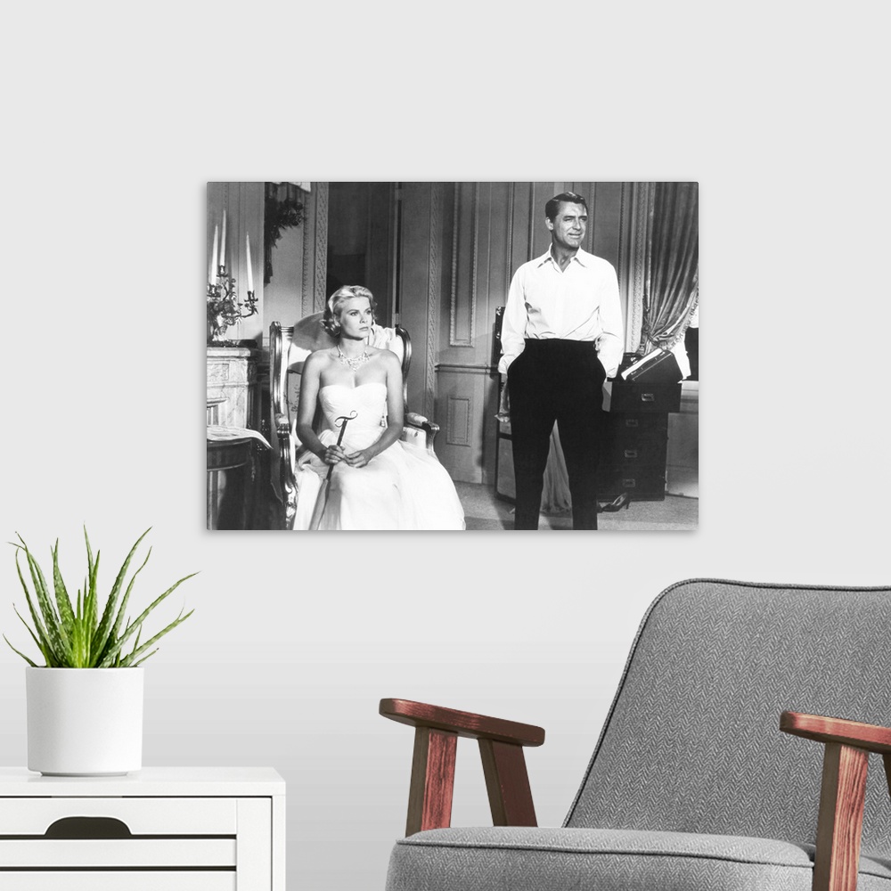 A modern room featuring To Catch A Thief, From Left: Grace Kelly, Cary Grant, 1955.