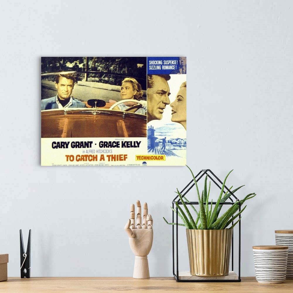 A bohemian room featuring To Catch A Thief - Movie Poster