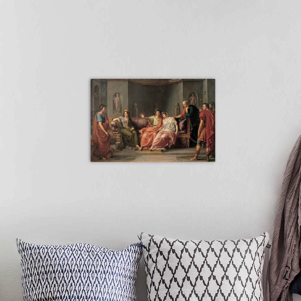 A bohemian room featuring Wicar Jean-Baptiste, Virgil Reading The Aeneid To Augustus And Octavia, 1819 - 1821, 19th Century...