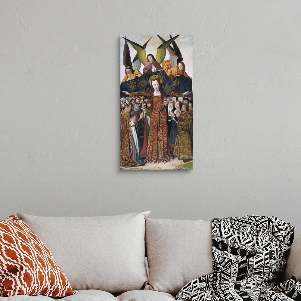 A bohemian room featuring Virgin of Mercy