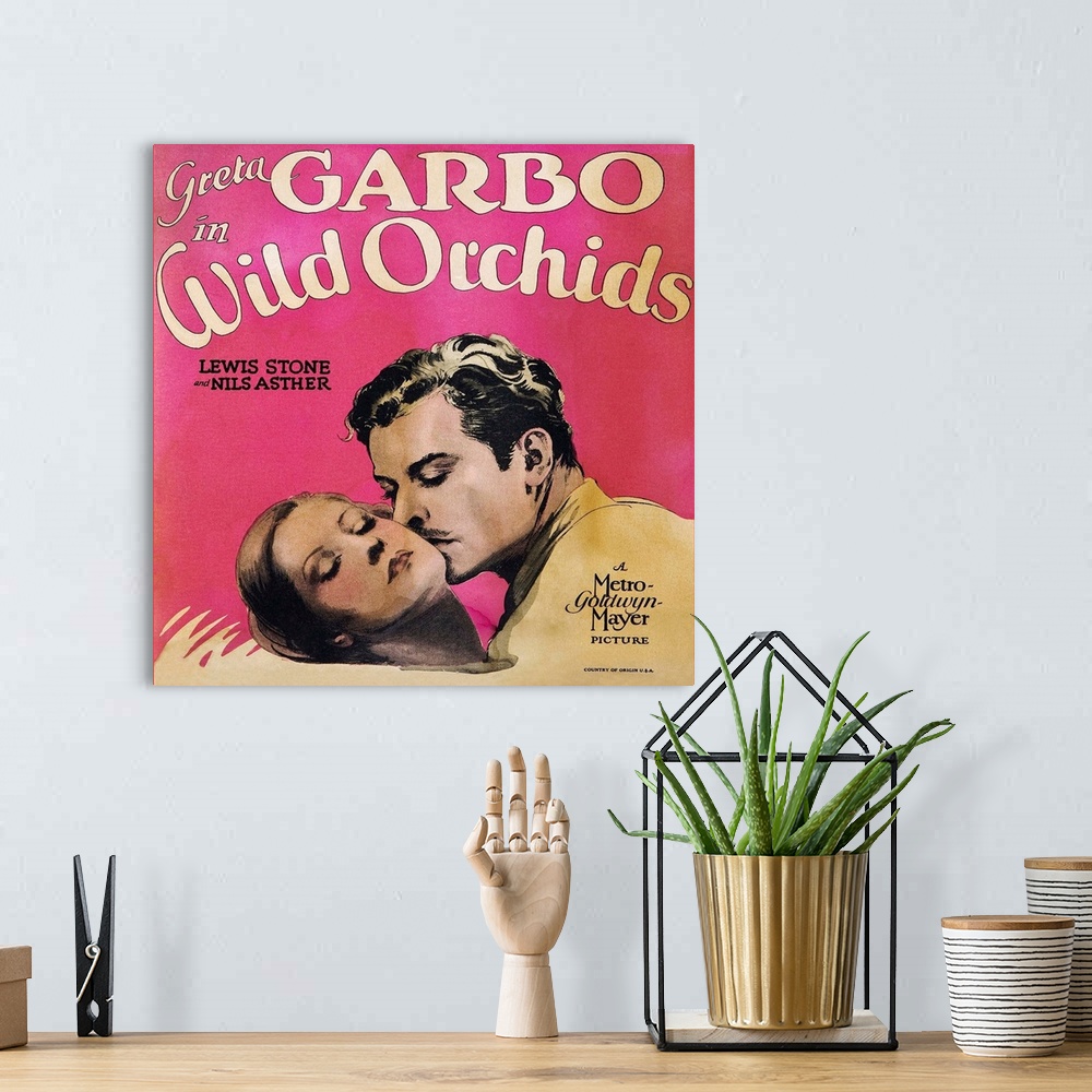 A bohemian room featuring Wild Orchids - Vintage Movie Poster