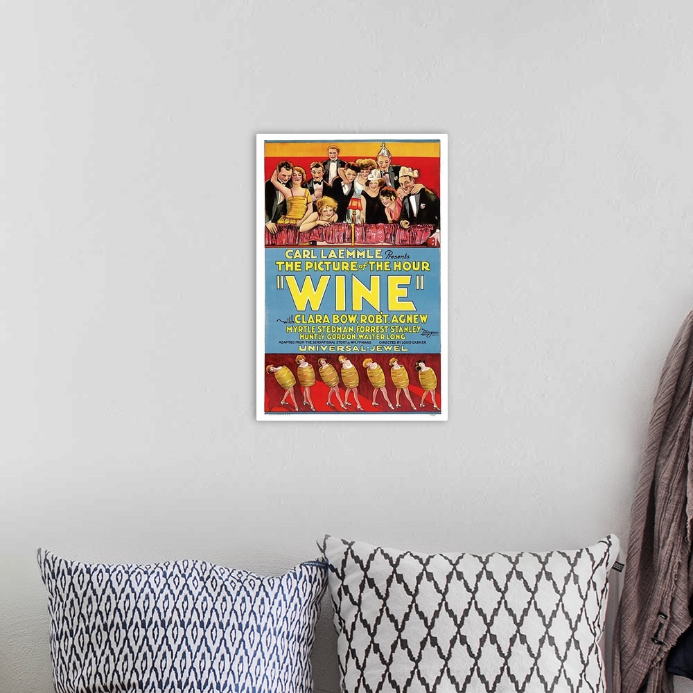 A bohemian room featuring Wine - Vintage Movie Poster