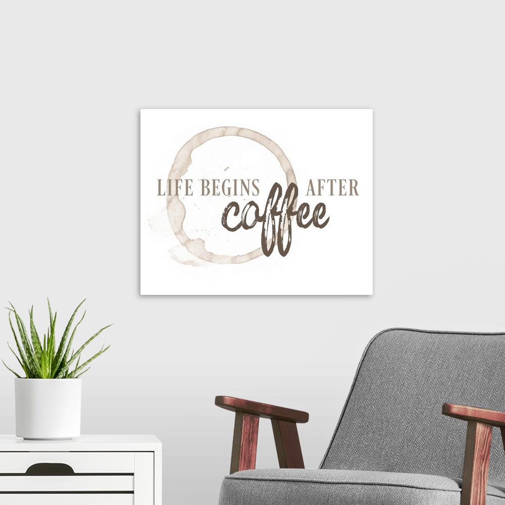 A modern room featuring After Coffee