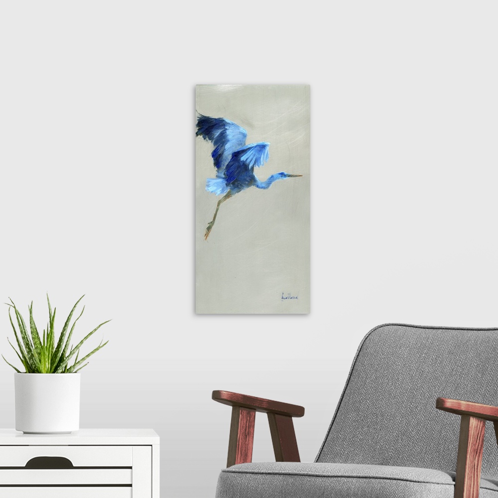 A modern room featuring Blue Heron I