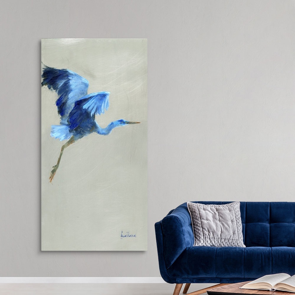 A modern room featuring Blue Heron I