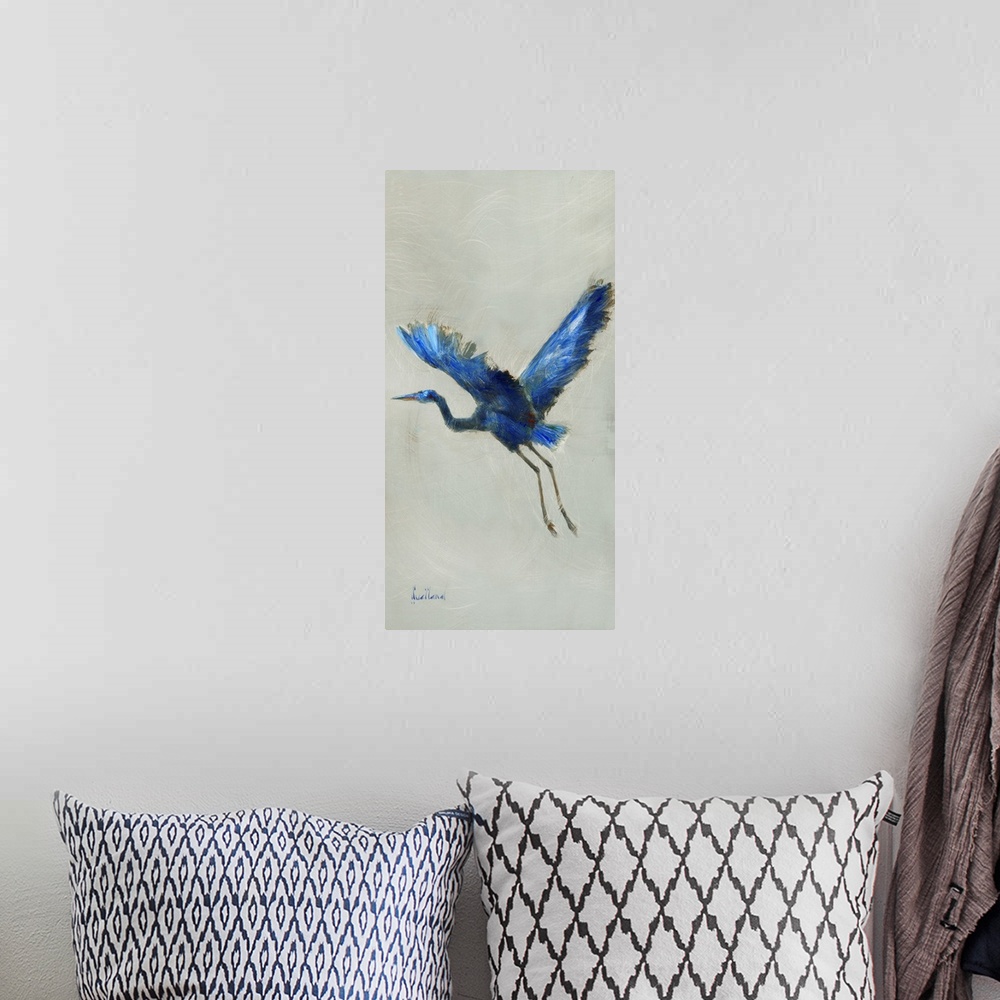A bohemian room featuring Blue Heron II