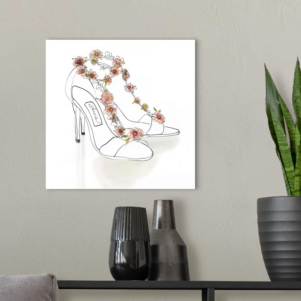A modern room featuring Chic Flower Heels