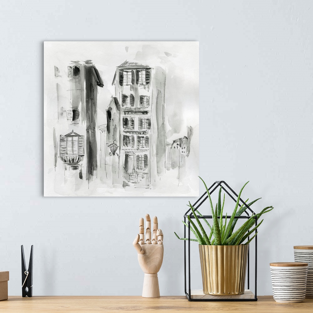 A bohemian room featuring City Sketch II