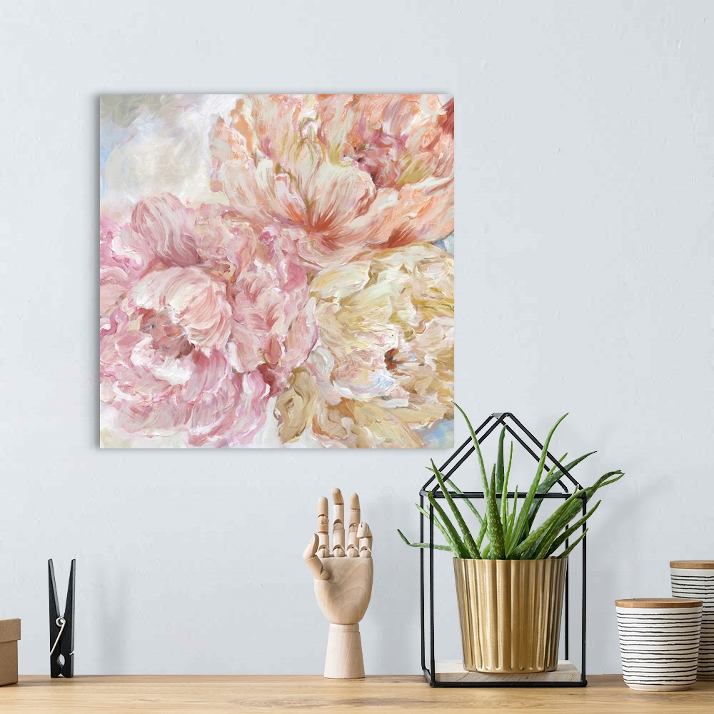 A bohemian room featuring Contemporary Peonies II