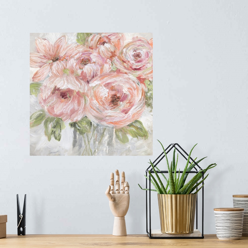 A bohemian room featuring Contemporary Peonies III