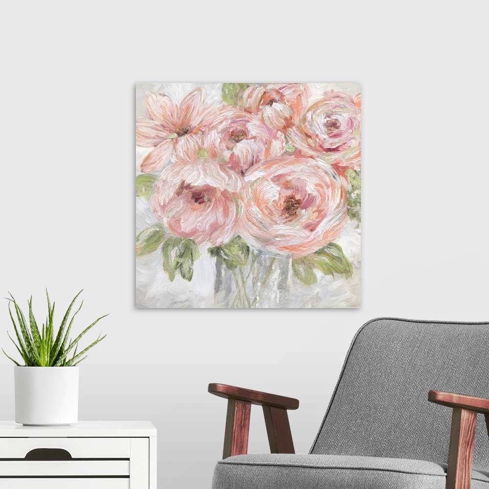 A modern room featuring Contemporary Peonies III