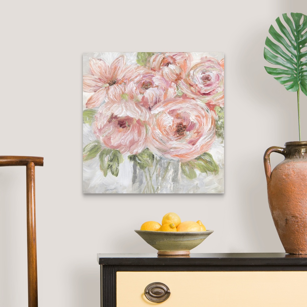 A traditional room featuring Contemporary Peonies III