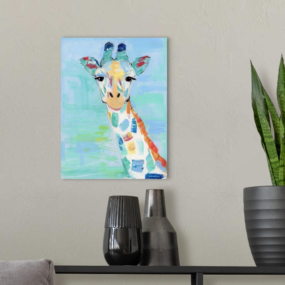 A modern room featuring Cool Giraffe