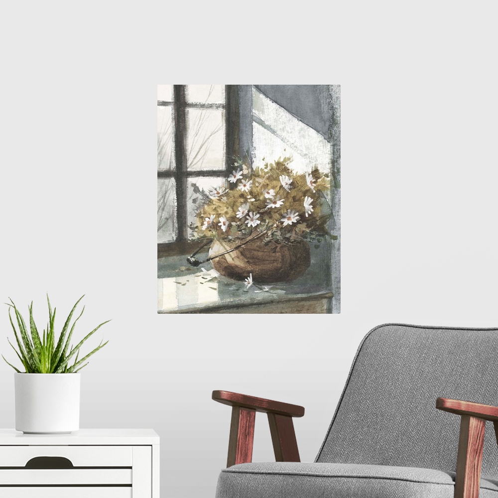 A modern room featuring Daisies in the Window