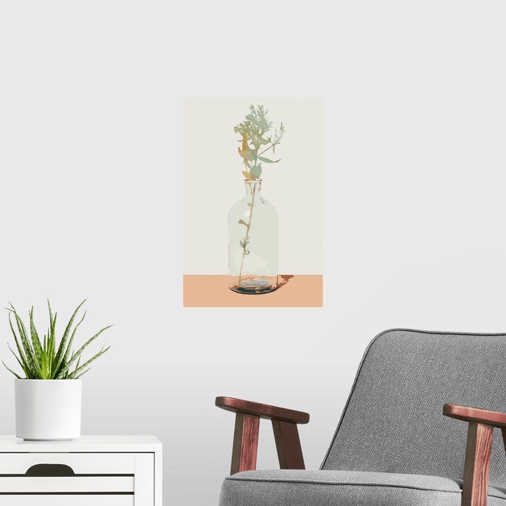 A modern room featuring Desert Blossoms I