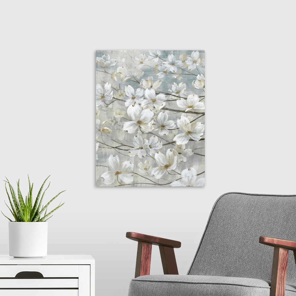 A modern room featuring Dogwoods in Bloom
