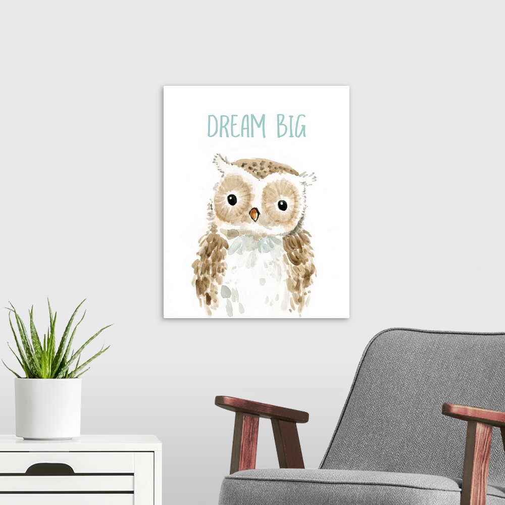 A modern room featuring Dream Big Owl